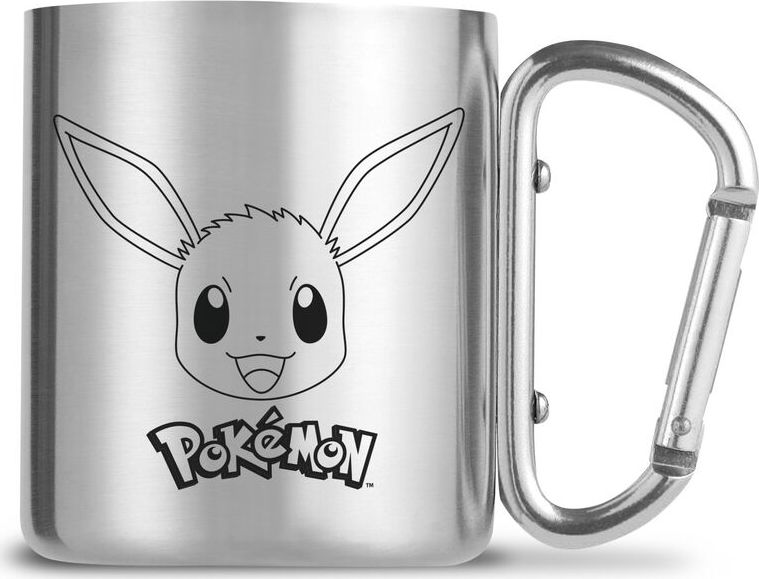 Pokémon Hrnek s karabínkou Eevee Hrnek stríbrná - Merchstore.cz