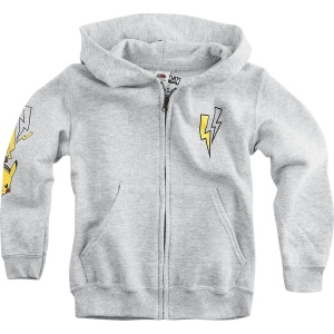 Pokémon Kids - Pikachu - Pokemon Trainer detská mikina s kapucí na zip prošedivelá - Merchstore.cz