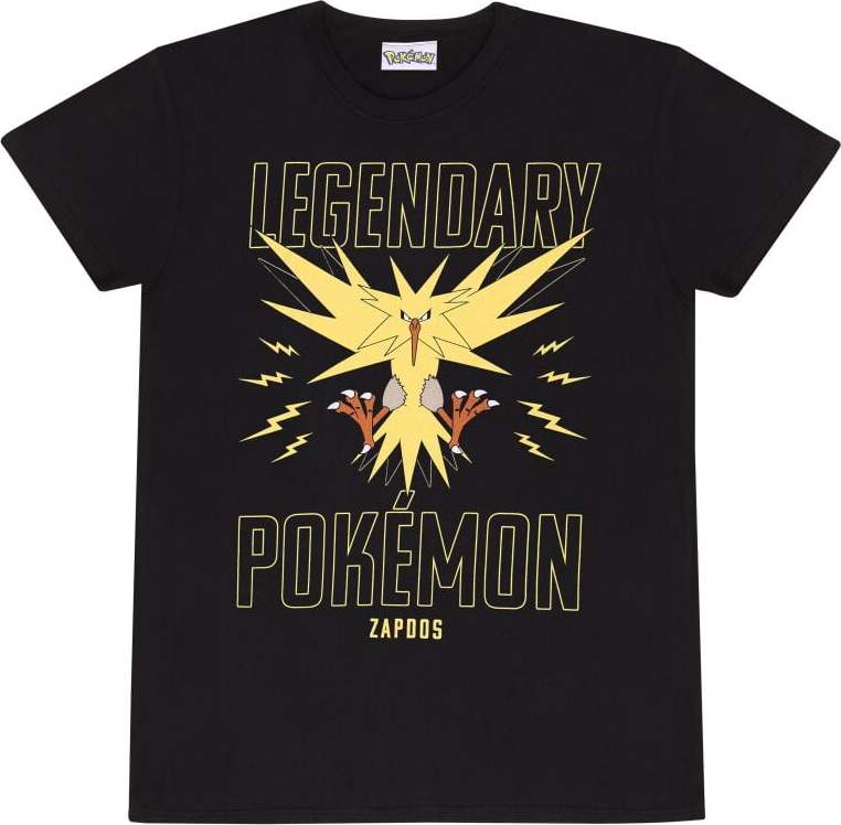 Pokémon Legendary Zapdos Tričko černá - Merchstore.cz