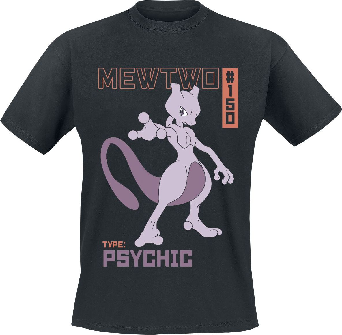 Pokémon Mewtu Tričko černá - Merchstore.cz