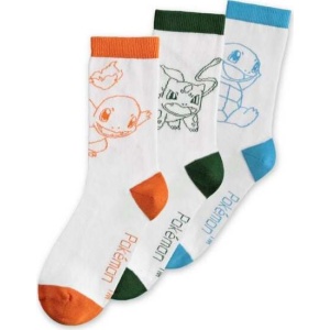 Pokémon Ponožky Charmander Bulbasaur Squirtle Ponožky vícebarevný