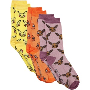 Pokémon Ponožky Pikachu Charmander Eevee Ponožky vícebarevný