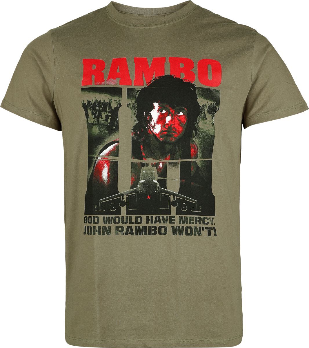 Rambo God would have no mercy Tričko khaki - Merchstore.cz Rambo God would have no mercy Tričko khaki - Merchstore.cz