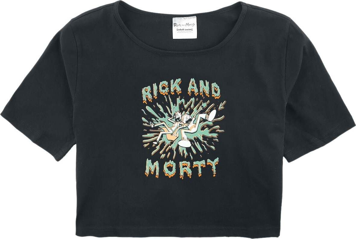 Rick And Morty Kids - Splash detské tricko černá - Merchstore.cz