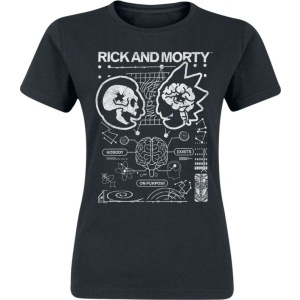 Rick And Morty Nobody Exists On Purpose Dámské tričko černá - Merchstore.cz
