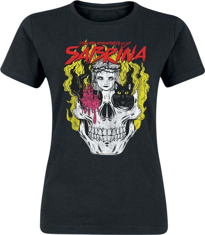 Sabrina The Chilling Adventures Of Sabrina Icon Skull Dámské tričko černá - Merchstore.cz