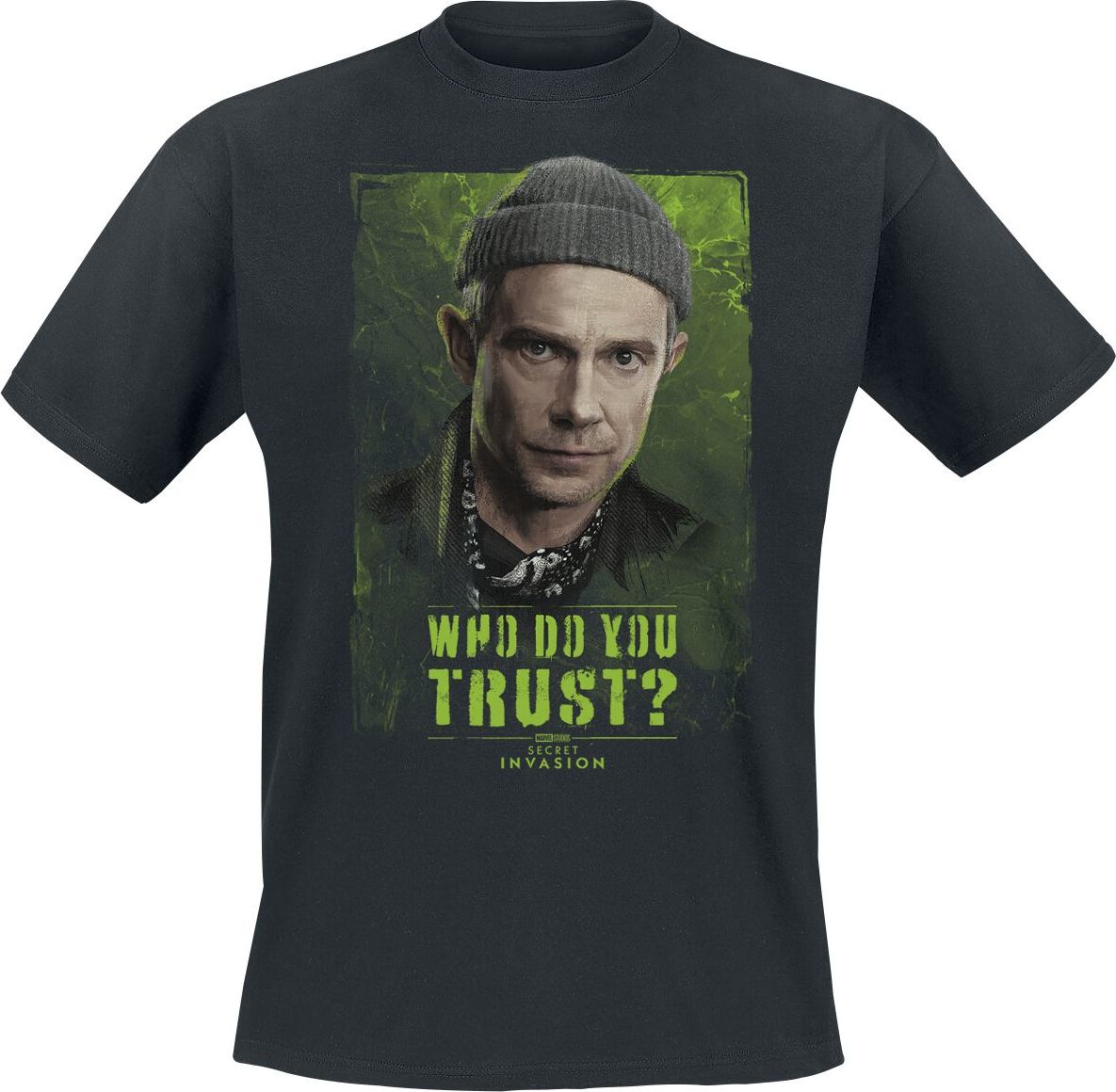 Secret Invasion Who Do You Trust? Everett Tričko černá - Merchstore.cz
