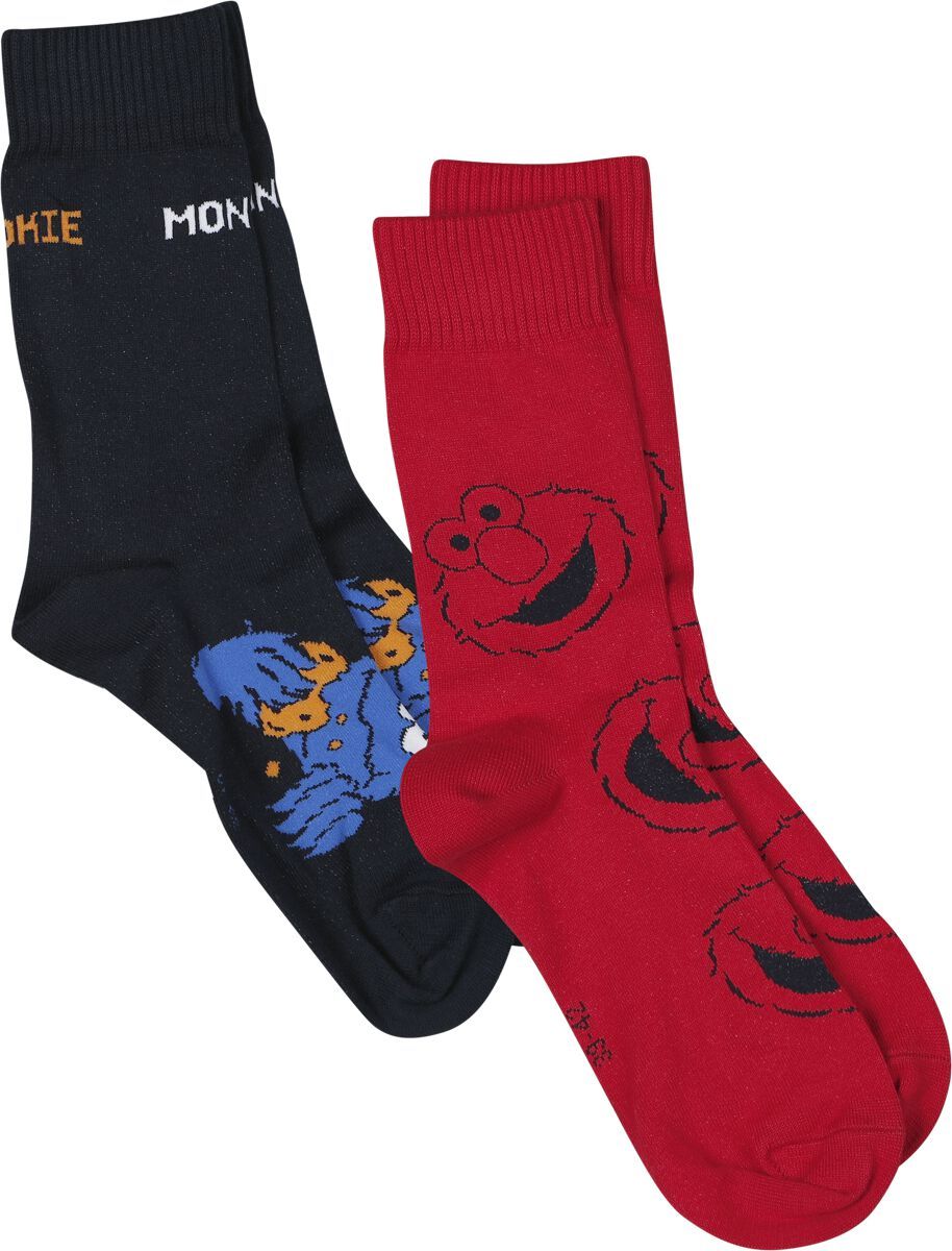 Sesame Street Cookie Monster and Elmo - sada 2 ks Ponožky vícebarevný - Merchstore.cz Sesame Street Cookie Monster and Elmo - sada 2 ks Ponožky vícebarevný - Merchstore.cz