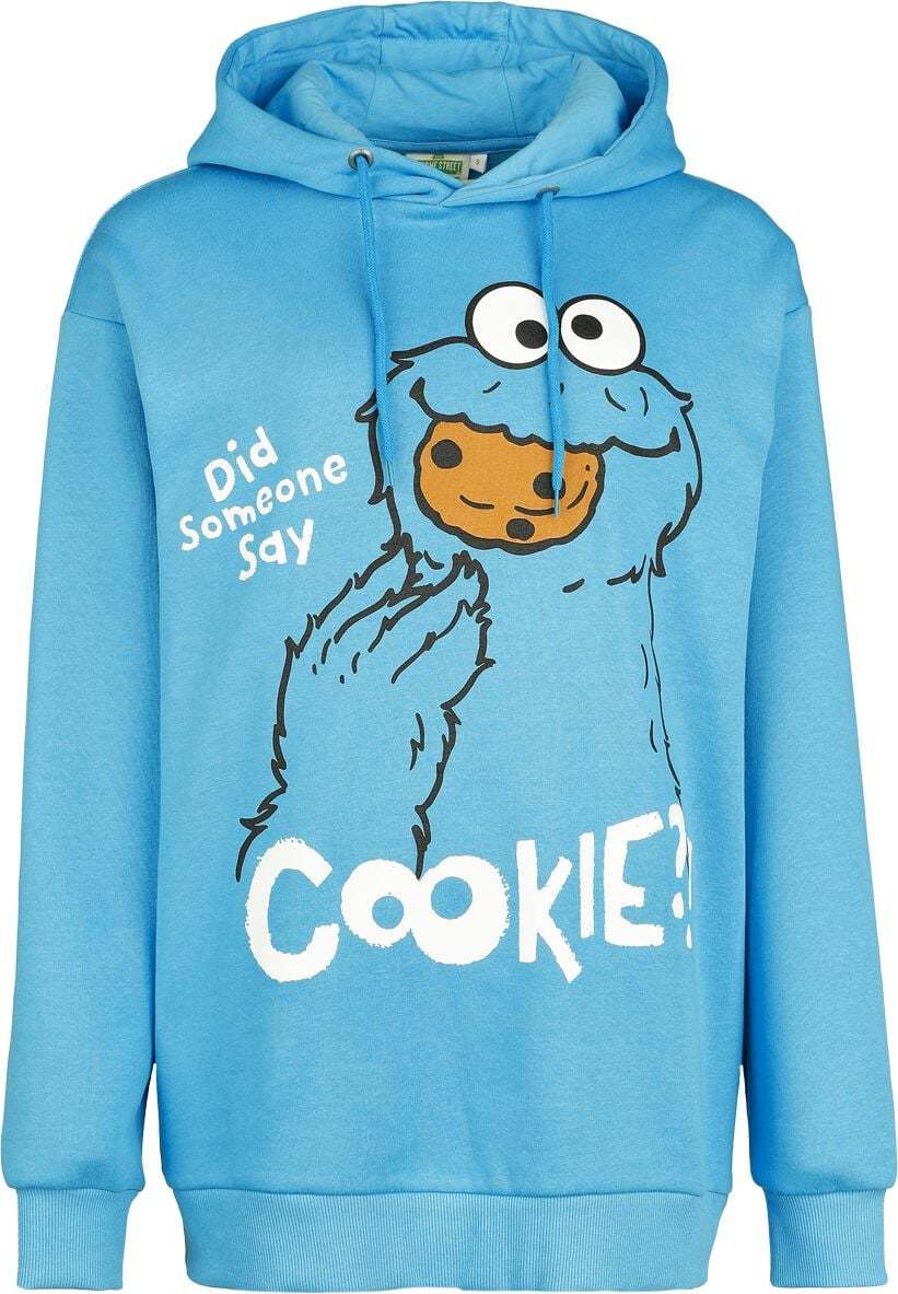 Sesame Street Cookie Monster - Did someone say Cookie?! - Oversize Dámská mikina s kapucí modrá - Merchstore.cz