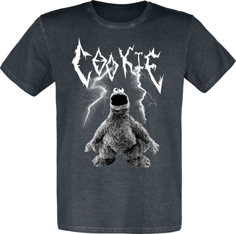 Sesame Street Cookie Monster - Krümelmonster Tričko černá - Merchstore.cz