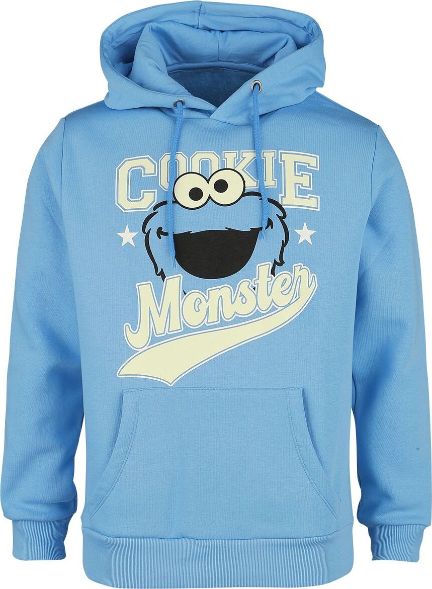 Sesame Street Cookie Monster Mikina s kapucí světle modrá - Merchstore.cz