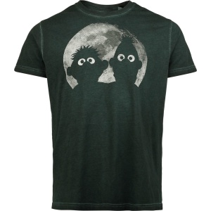 Sesame Street Ernie und Bert - Moon Light Tričko zelená - Merchstore.cz