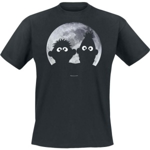 Sesame Street Ernie und Bert - Moonlight Tričko černá - Merchstore.cz