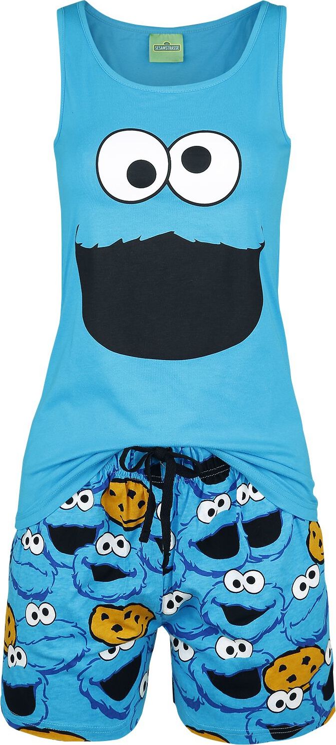 Sesame Street Krümelmonster - Face pyžama modrá - Merchstore.cz Sesame Street Krümelmonster - Face pyžama modrá - Merchstore.cz