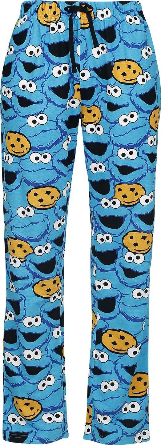 Sesame Street Krümelmonster - Face Pyžamové nohavice modrá - Merchstore.cz