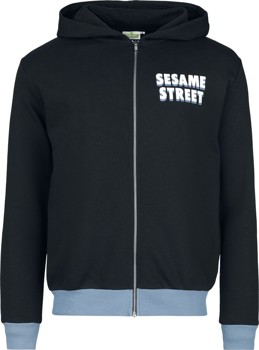 Sesame Street Krümelmonster - Me Can´t Stop Mikina s kapucí na zip černá - Merchstore.cz