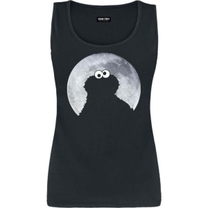 Sesame Street Krümelmonster - Moonlight - Cookie Monster Dámský top černá - Merchstore.cz
