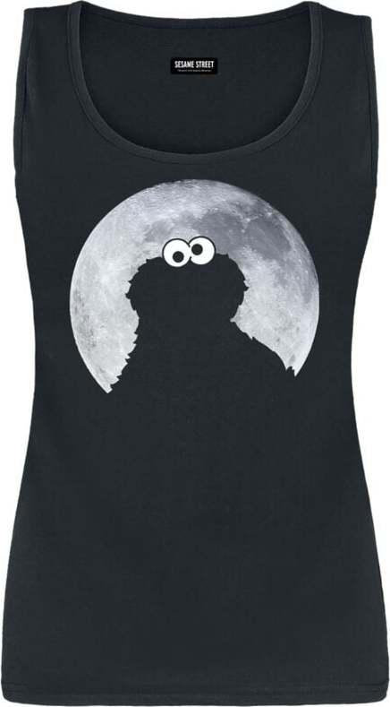 Sesame Street Krümelmonster - Moonlight - Cookie Monster Dámský top černá - Merchstore.cz Sesame Street Krümelmonster - Moonlight - Cookie Monster Dámský top černá - Merchstore.cz