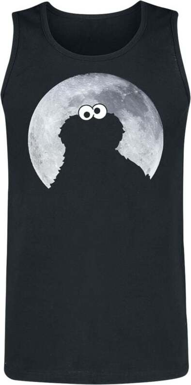 Sesame Street Krümelmonster - Moonlight - Cookie Monster Tank top černá - Merchstore.cz