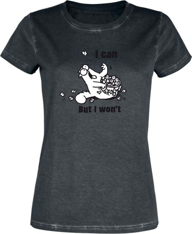 Simon's Cat I Can - But I Won`t Dámské tričko černá - Merchstore.cz Simon's Cat I Can - But I Won`t Dámské tričko černá - Merchstore.cz