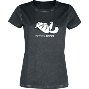 Simon's Cat Purrrfectly Happy Dámské tričko černá