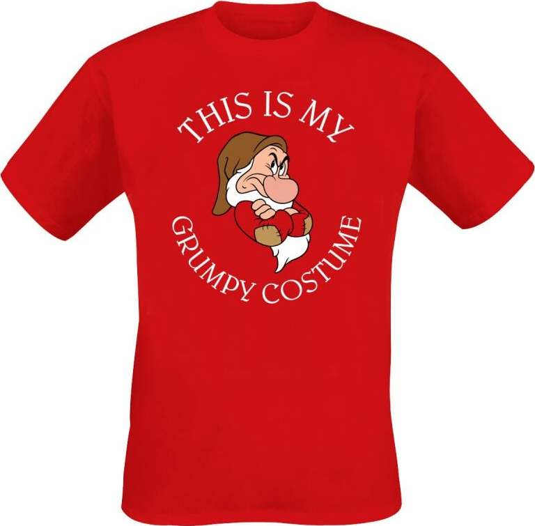 Sněhurka a sedm trpaslíků Grumpy Costume Tričko červená - Merchstore.cz