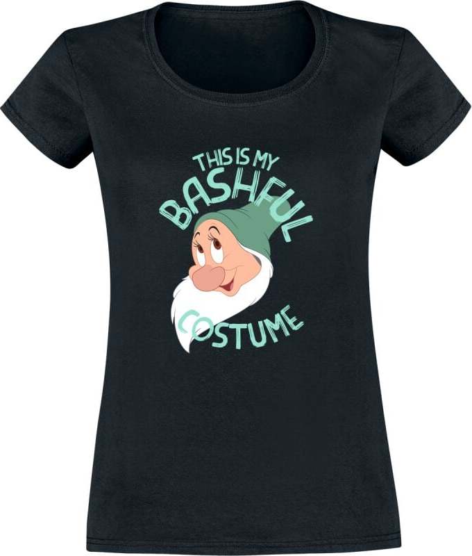 Sněhurka a sedm trpaslíků Bashful Costume Dámské tričko černá - Merchstore.cz