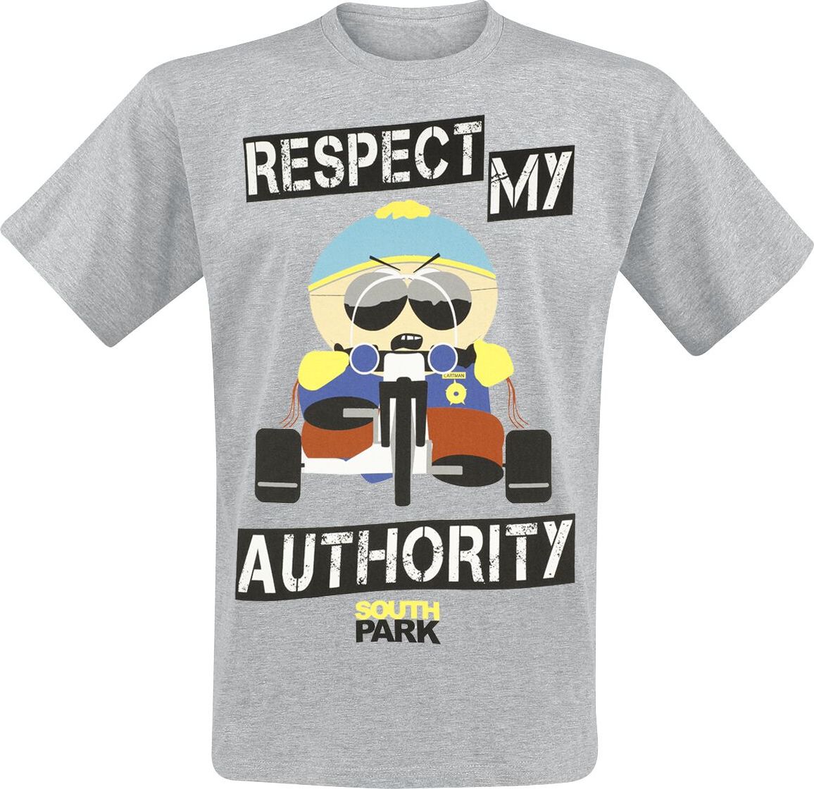 South Park Respect My Authority Tričko šedá - Merchstore.cz