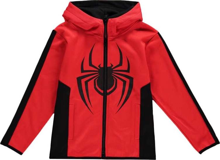 Spider-Man Kids - Miles Morales detská mikina s kapucí na zip červená - Merchstore.cz