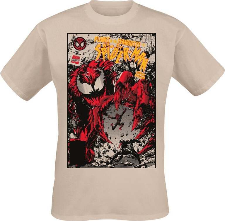Spider-Man Planet Of The Symbiotes Cover Tričko přírodní - Merchstore.cz
