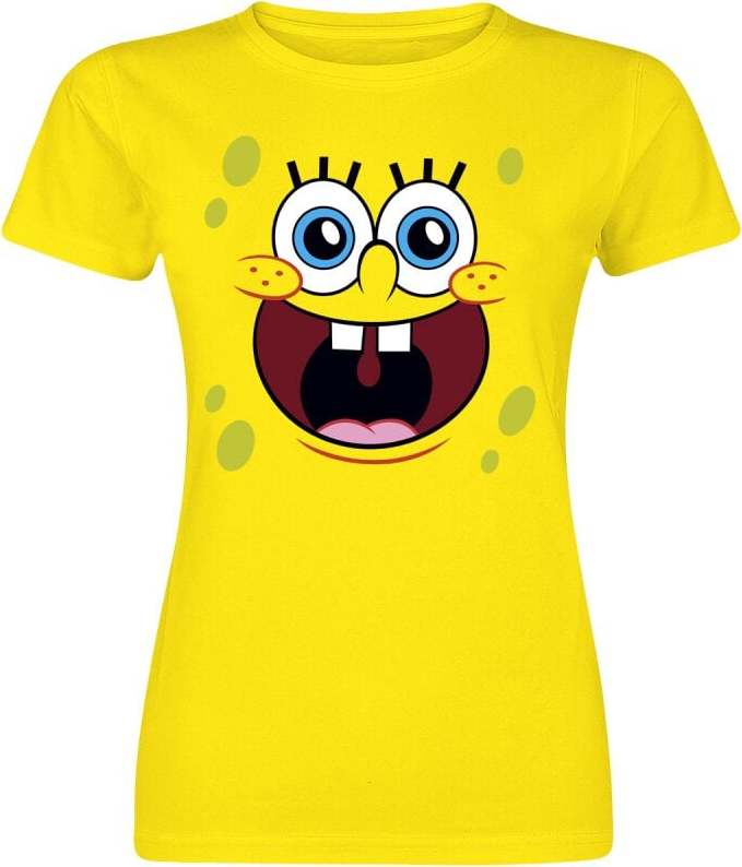 SpongeBob SquarePants Sponge Happy Face Dámské tričko žlutá - Merchstore.cz