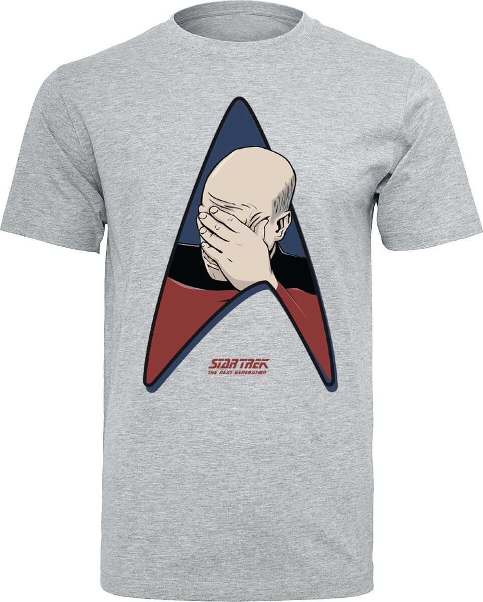 Star Trek Jean-Luc Picard - Facepalm Tričko prošedivelá - Merchstore.cz