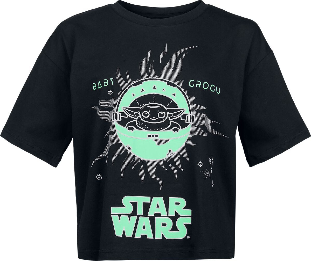 Star Wars Baby Grogu - Oversize Dámské tričko černá - Merchstore.cz