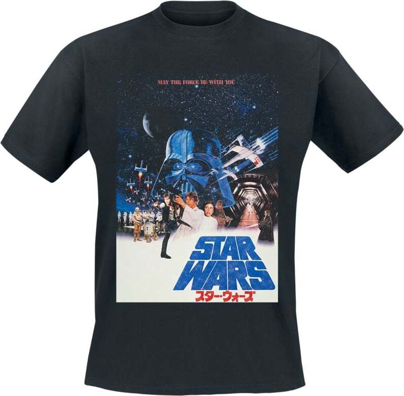 Star Wars Classic Poster Tričko černá - Merchstore.cz