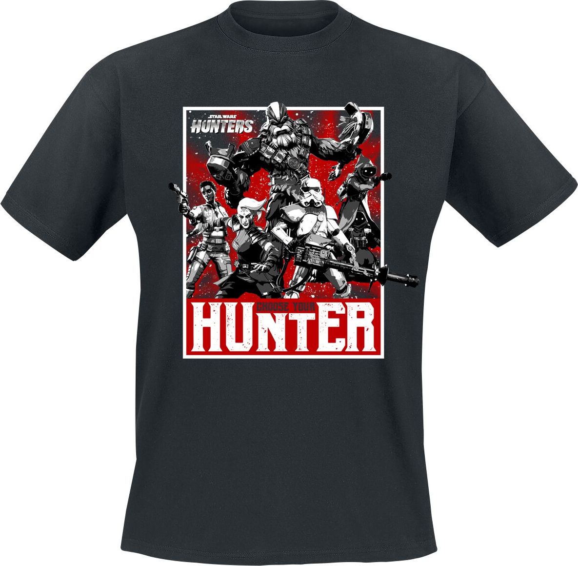 Star Wars Hunters - Choose Your Hunter Tričko černá - Merchstore.cz Star Wars Hunters - Choose Your Hunter Tričko černá - Merchstore.cz