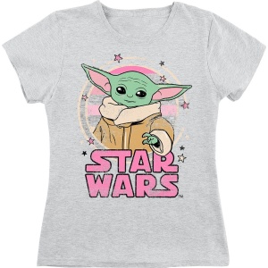 Star Wars Kids - Starry - Grogu detské tricko smíšená svetle šedá