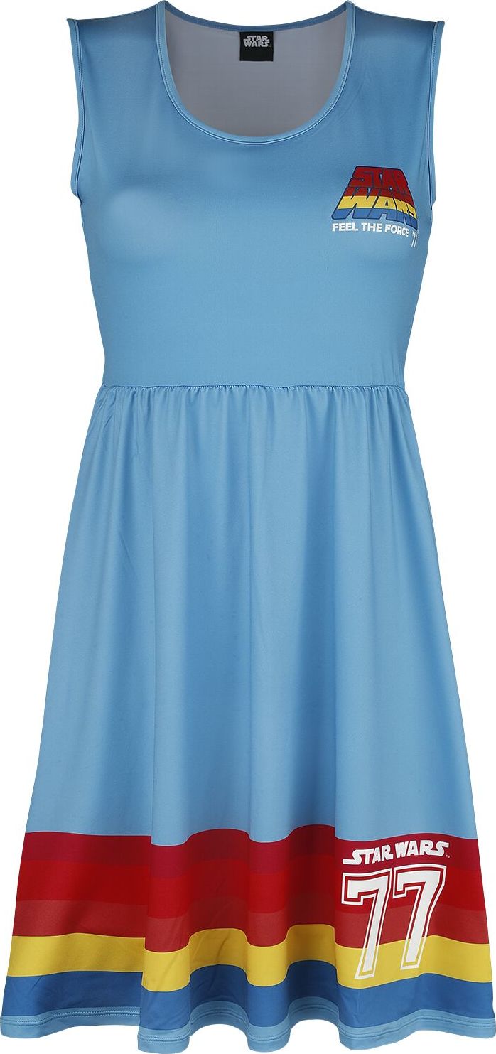 Star Wars Retro - 77 Šaty modrá - Merchstore.cz Star Wars Retro - 77 Šaty modrá - Merchstore.cz