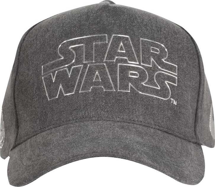 Star Wars Silver Logo Baseballová kšiltovka šedá - Merchstore.cz