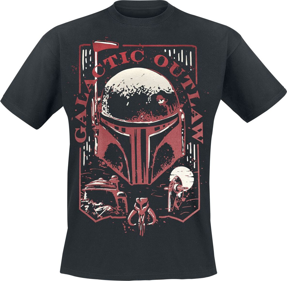 Star Wars The Book Of Boba Fett - Galactic Outlaw Tričko černá - Merchstore.cz