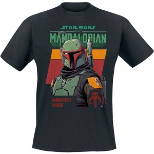 Star Wars The Mandalorian - Fett Lives Tričko černá - Merchstore.cz