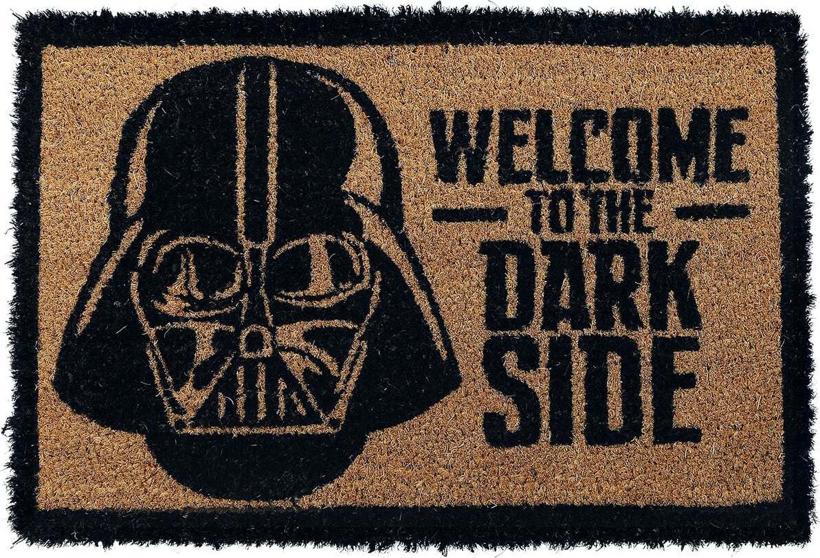 Star Wars Welcome To The Dark Side Rohožka hnedá/cerná - Merchstore.cz Star Wars Welcome To The Dark Side Rohožka hnedá/cerná - Merchstore.cz