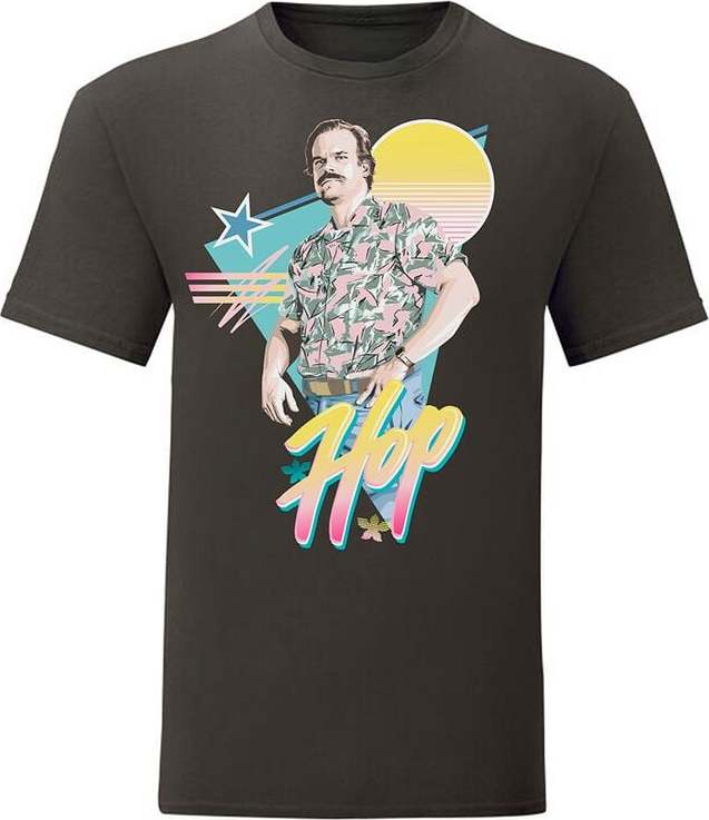 Stranger Things 80's Jim Hopper Dámské tričko vícebarevný - Merchstore.cz
