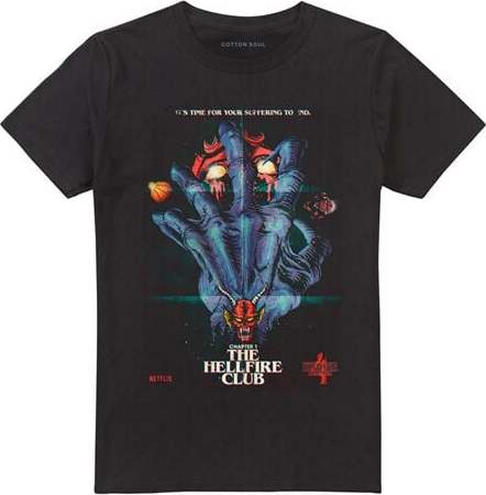 Stranger Things Hellfire Poster Tričko černá - Merchstore.cz Stranger Things Hellfire Poster Tričko černá - Merchstore.cz
