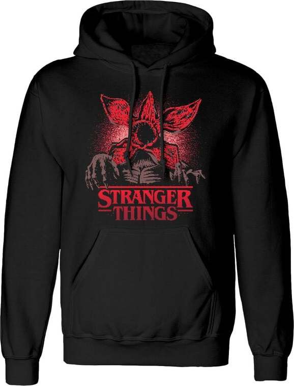 Stranger Things Pixel Demogorgon Mikina s kapucí černá - Merchstore.cz