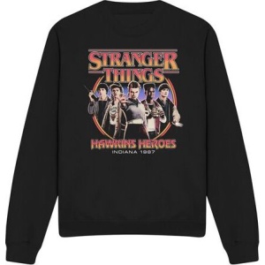 Stranger Things Season 5 - Hawkins Heroes Group 1987 Mikina černá - Merchstore.cz