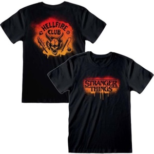 Stranger Things Spray Paint Hellfire Tričko černá - Merchstore.cz