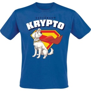 Superman 2025 - Superman Krypto Cape Flowing Tričko modrá - Merchstore.cz