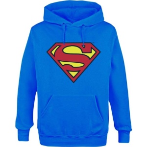 Superman Shield Logo Mikina s kapucí modrá - Merchstore.cz