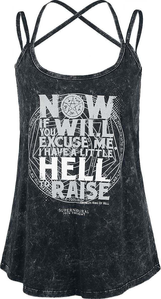 Supernatural Hell To Raise Dámský top černá - Merchstore.cz Supernatural Hell To Raise Dámský top černá - Merchstore.cz