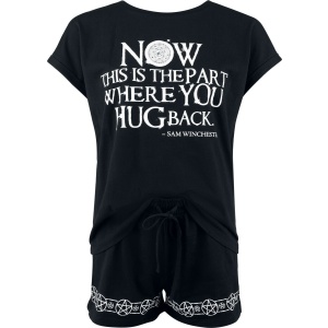Supernatural pyžama černá
